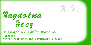 magdolna hecz business card